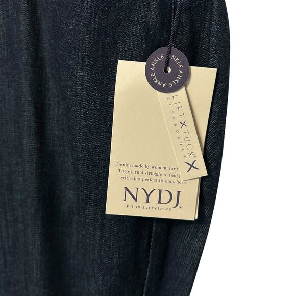 NYDJ Teresa Wide Leg Ankle Jeans NWT Women's Sz 18W Dark Rinse High Rise Chic - Picture 4 of 8